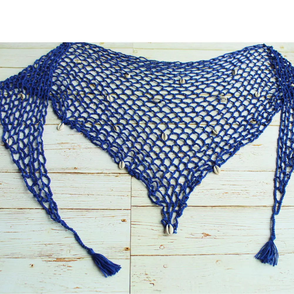 Jupe de plage sexy en résille au crochet Soléa