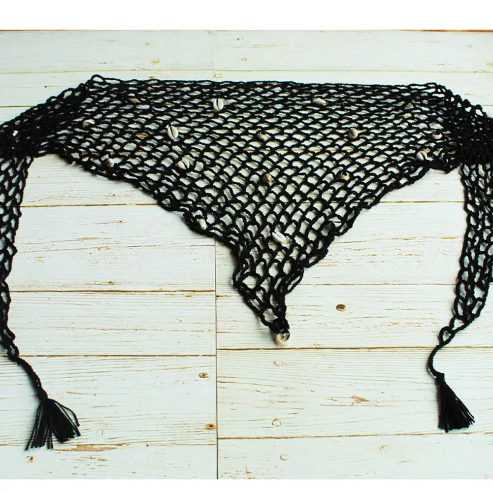 Jupe de plage sexy en résille au crochet Soléa