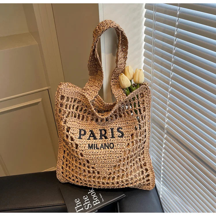 Sac de plage Soléa Deluxe - Tissé à la main
Style Paris-Milan