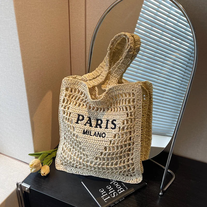 Sac de plage Soléa Deluxe - Tissé à la main
Style Paris-Milan