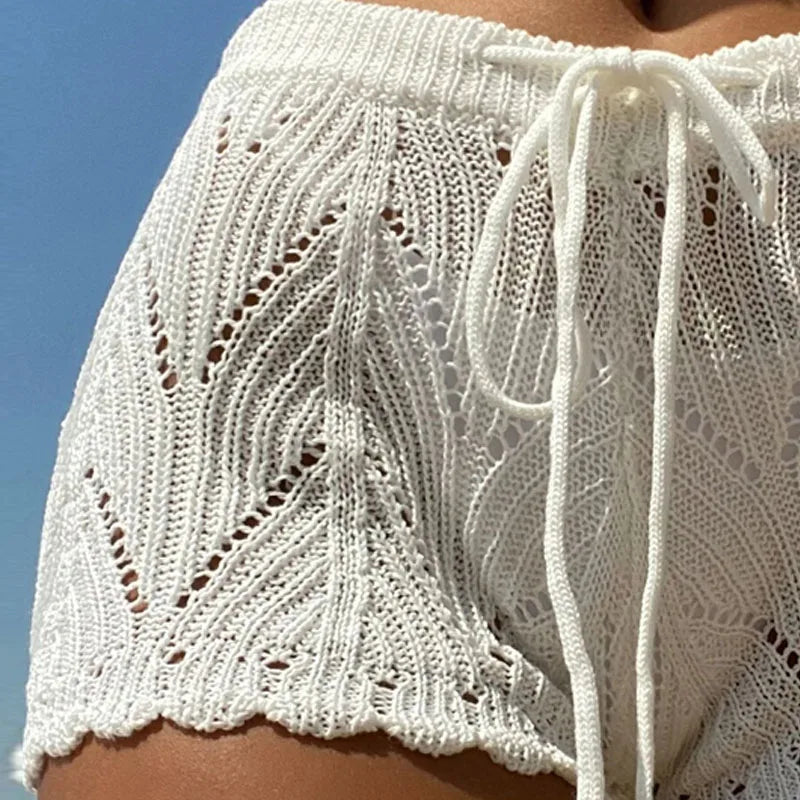 Short Soléa Chill – Housse sexy à cordon de serrage au crochet
