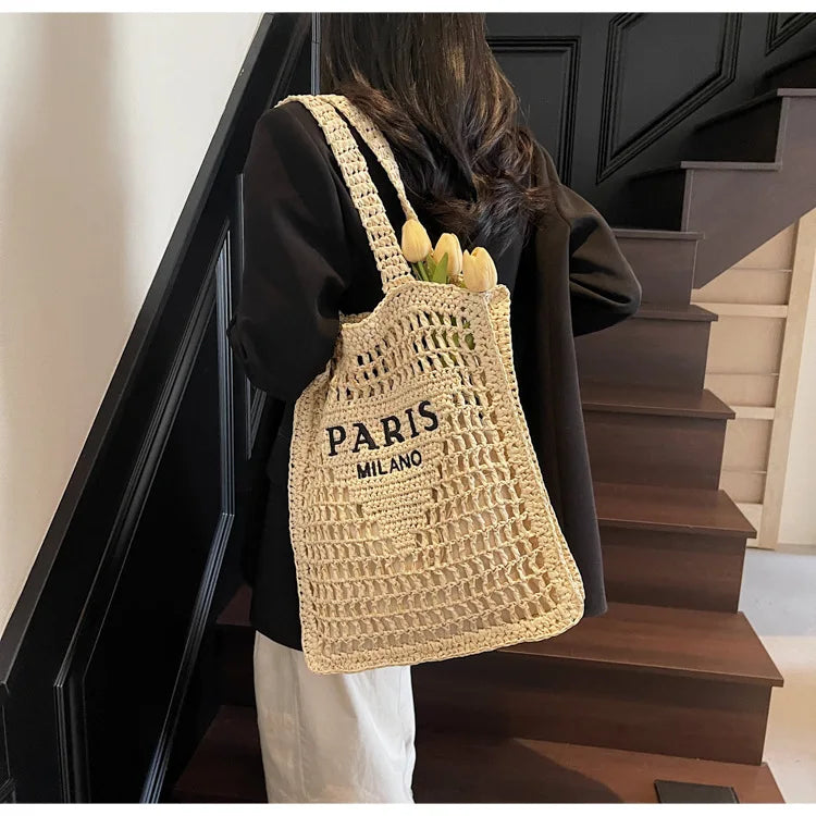 Sac de plage Soléa Deluxe - Tissé à la main
Style Paris-Milan